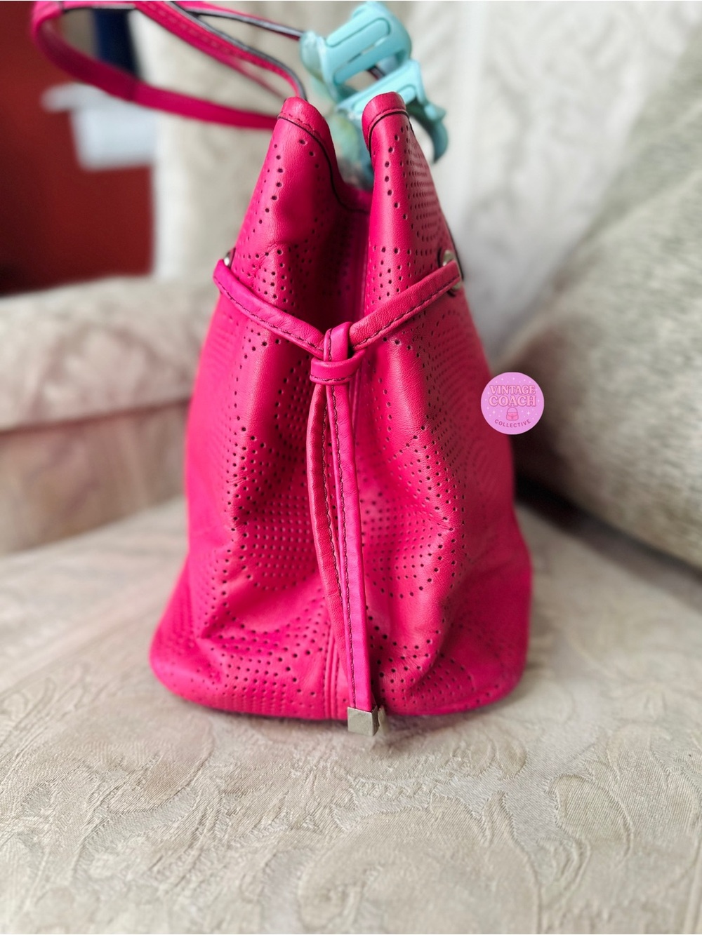 Coach pink shoulder bag - Picture 4 of 9